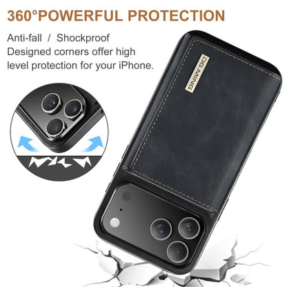 DG.MING M1 Series 3-Fold Multi Card Wallet Leather Phone Case