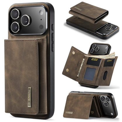 DG.MING M1 Series 3-Fold Multi Card Wallet Leather Phone Case