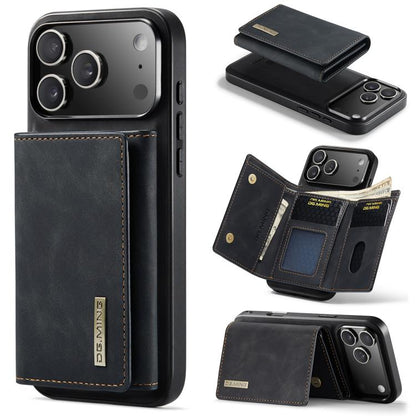 DG.MING M1 Series 3-Fold Multi Card Wallet Leather Phone Case