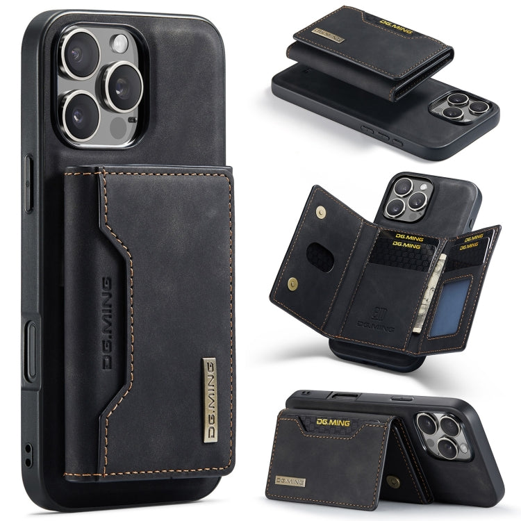 DG.MING M2 Series 3-Fold Card Bag Wallet Leather Phone Case