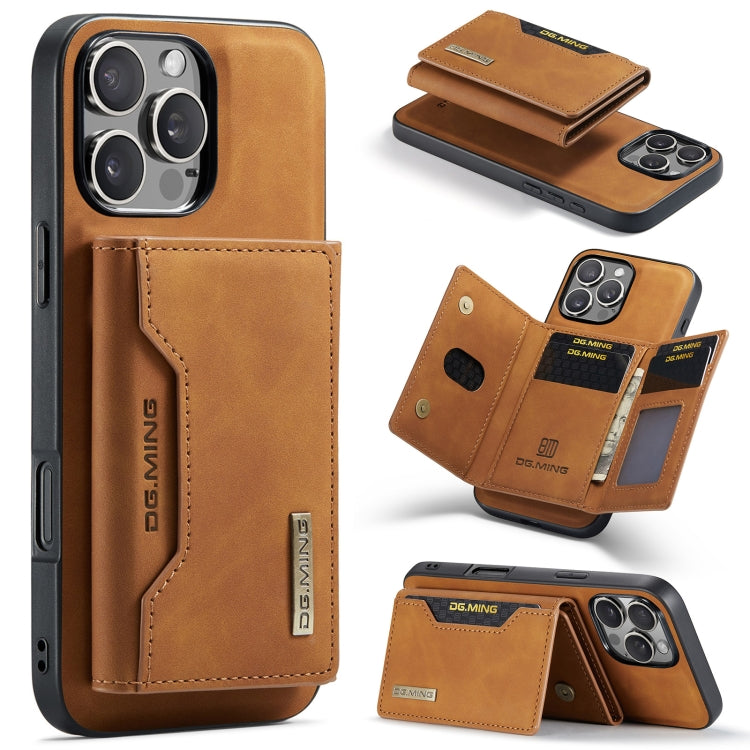 DG.MING M2 Series 3-Fold Card Bag Wallet Leather Phone Case