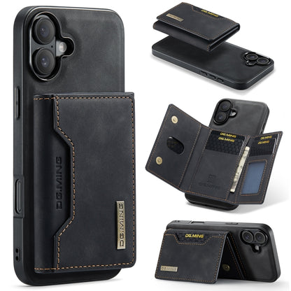 DG.MING M2 Series 3-Fold Card Bag Wallet Leather Phone Case