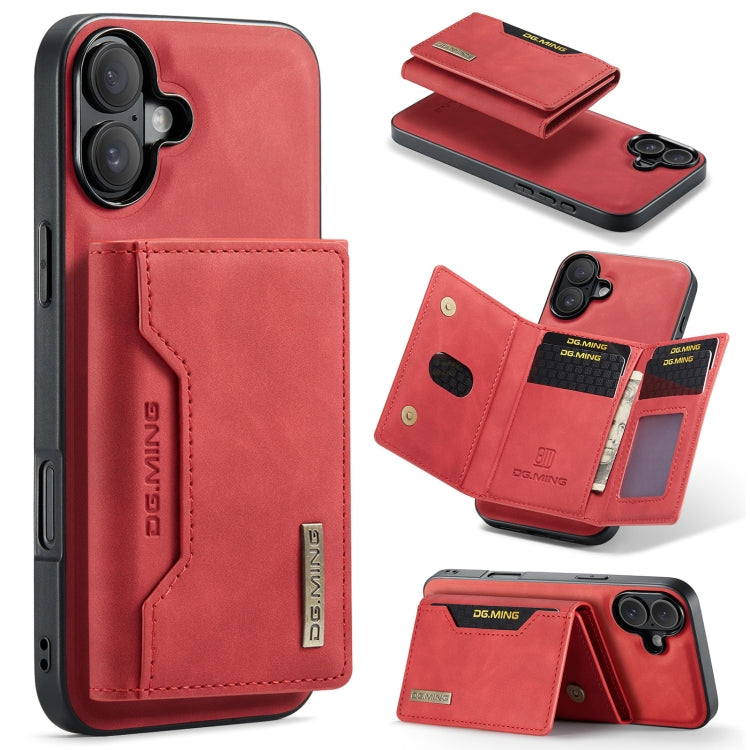 DG.MING M2 Series 3-Fold Card Bag Wallet Leather Phone Case