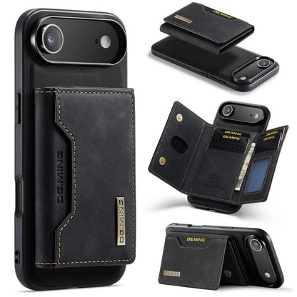DG.MING M2 Series 3-Fold Card Bag Wallet Leather Phone Case