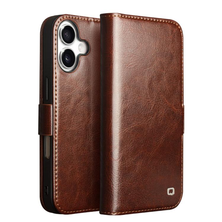 QIALINO Classic 103 Buckle Genuine Leather Phone Case