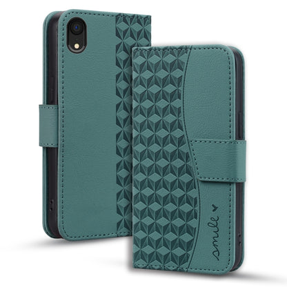 Business Diamond Buckle Leather Phone Case with Lanyard