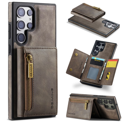 DG.MING M5 Series Zip RFID Multi Card Detachable Leather Phone Case