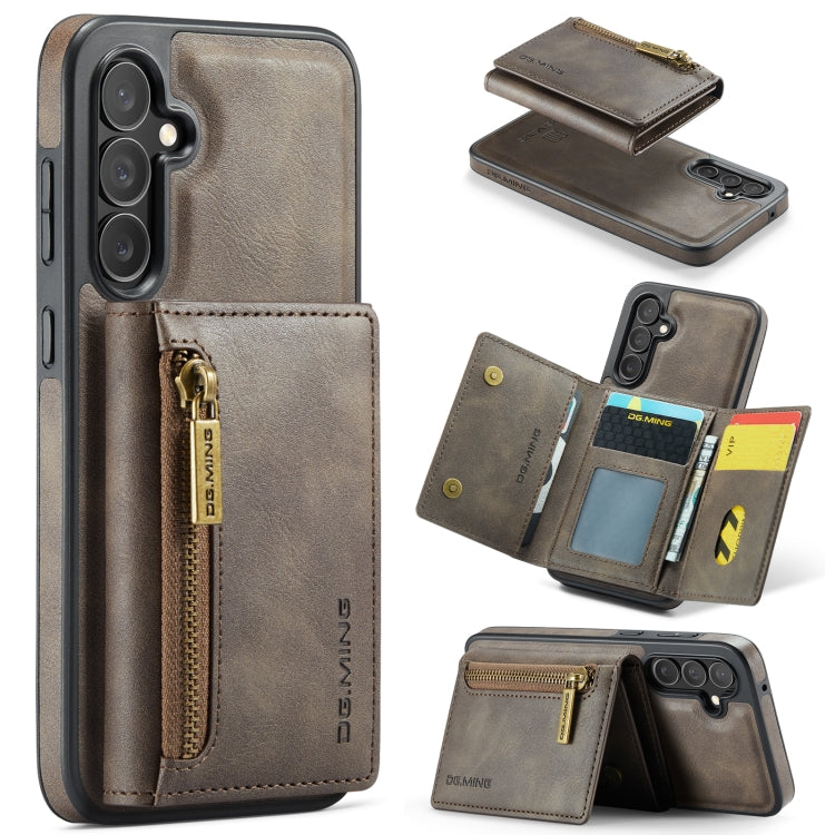 DG.MING M5 Series Zip RFID Multi Card Detachable Leather Phone Case