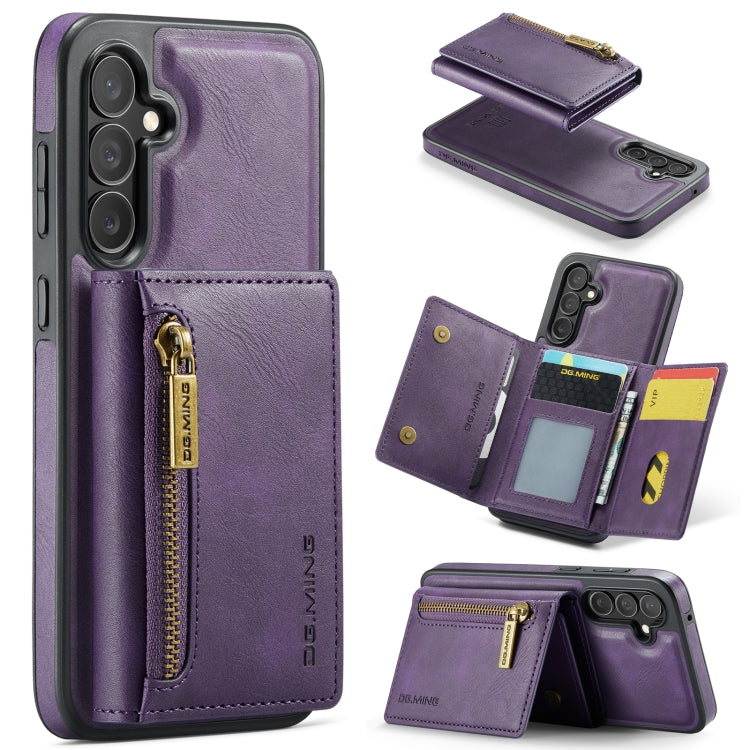 DG.MING M5 Series Zip RFID Multi Card Detachable Leather Phone Case