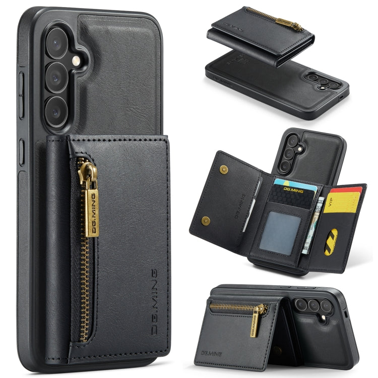 DG.MING M5 Series Zip RFID Multi Card Detachable Leather Phone Case