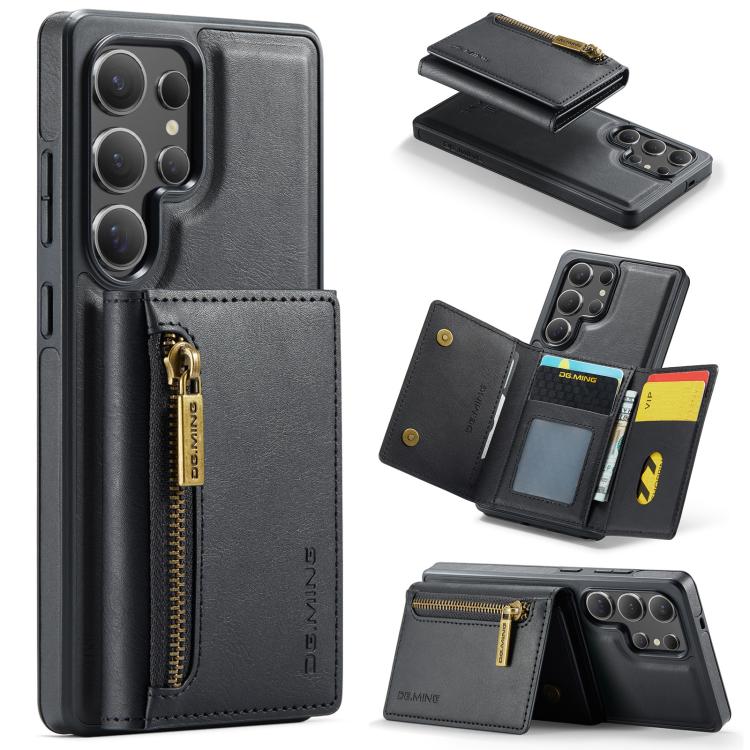 DG.MING M5 Series Zip RFID Multi Card Detachable Leather Phone Case