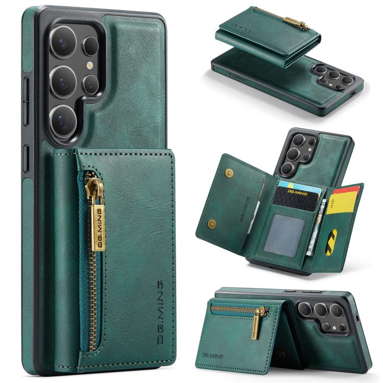 DG.MING M5 Series Zip RFID Multi Card Detachable Leather Phone Case