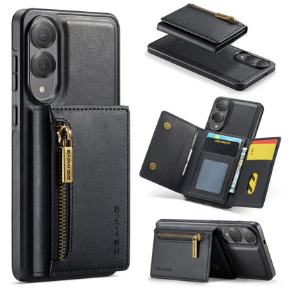 DG.MING M5 Series Zip RFID Multi Card Detachable Leather Phone Case