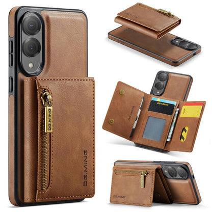 DG.MING M5 Series Zip RFID Multi Card Detachable Leather Phone Case