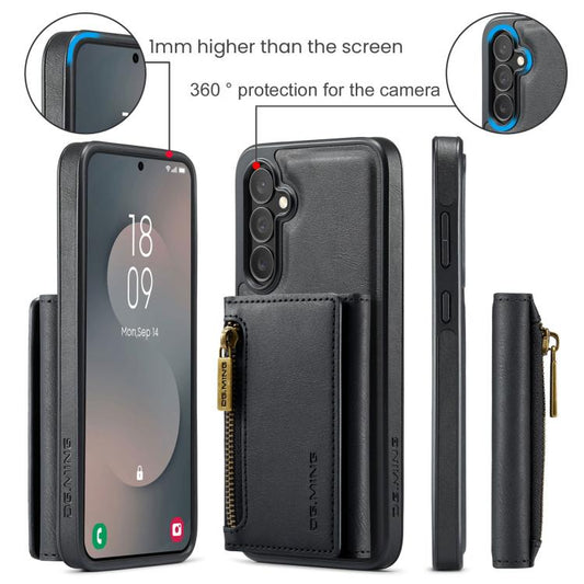 DG.MING M5 Series Zip RFID Multi Card Detachable Leather Phone Case