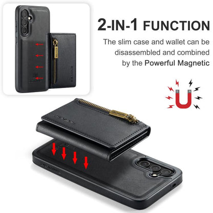 DG.MING M5 Series Zip RFID Multi Card Detachable Leather Phone Case