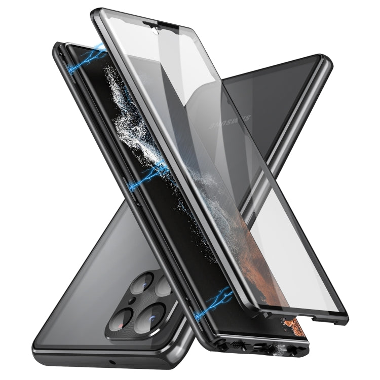 HD Full Cover Magnetic Metal Tempered Glass Phone Case