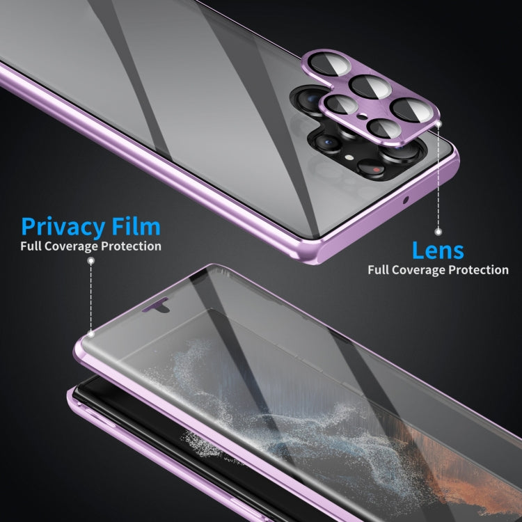 HD Full Cover Magnetic Metal Tempered Glass Phone Case