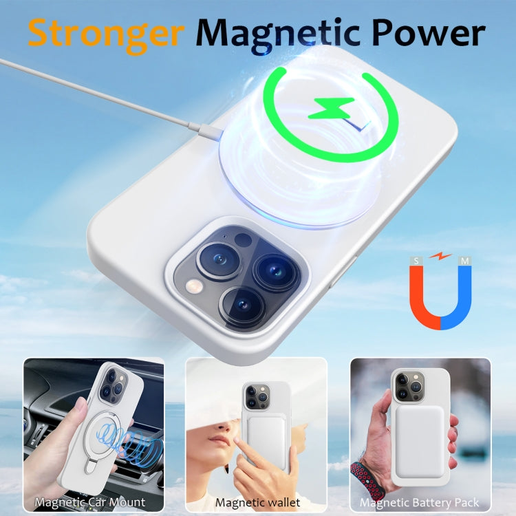 Liquid Silicone MagSafe Magnetic Phone Case with Ring Holder