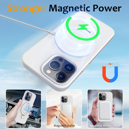 Liquid Silicone MagSafe Magnetic Phone Case with Ring Holder