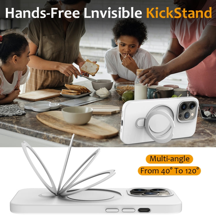 Liquid Silicone MagSafe Magnetic Phone Case with Ring Holder