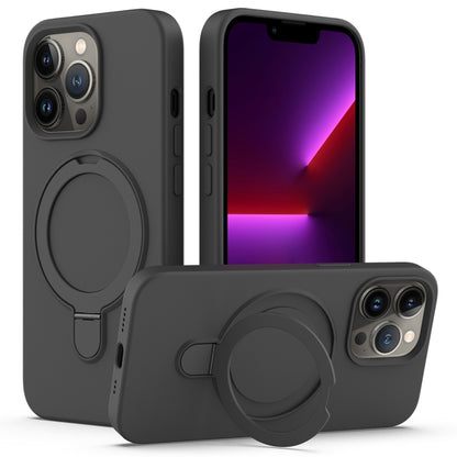 Liquid Silicone MagSafe Magnetic Phone Case with Ring Holder