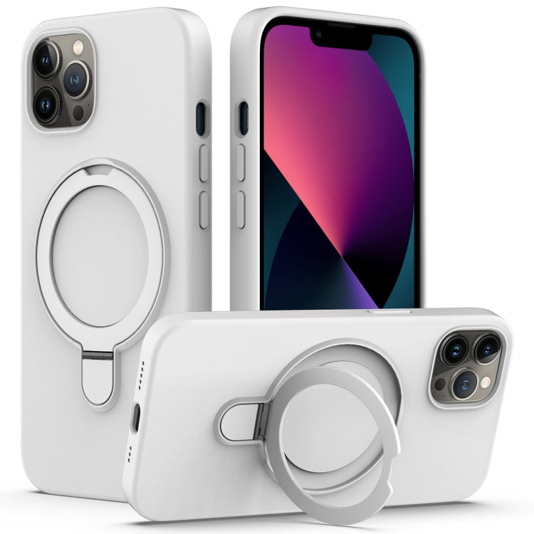 Liquid Silicone MagSafe Magnetic Phone Case with Ring Holder