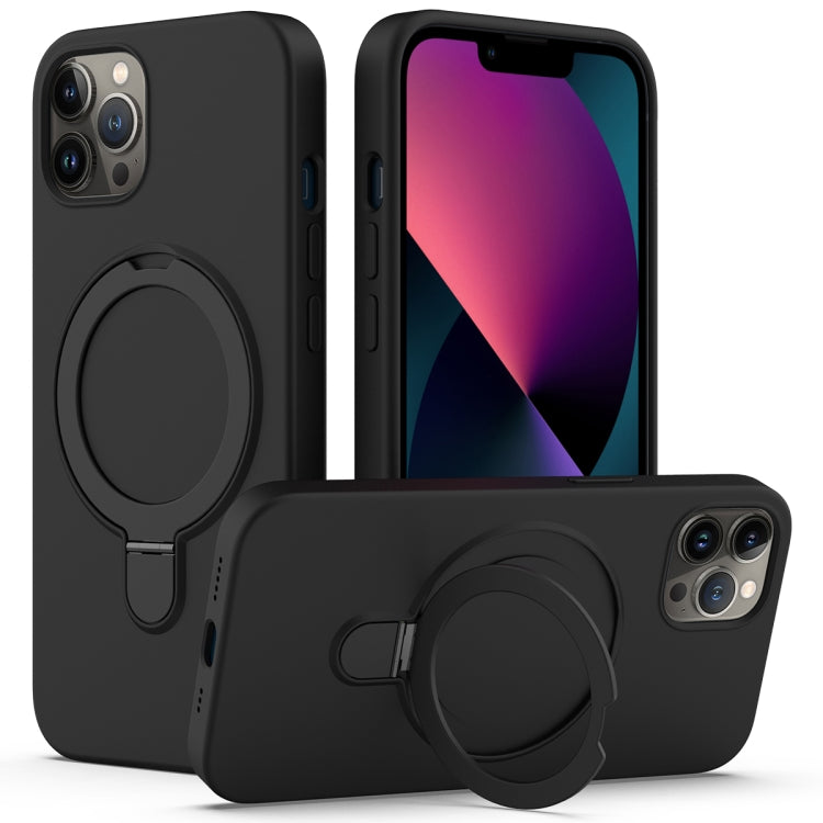 Liquid Silicone MagSafe Magnetic Phone Case with Ring Holder