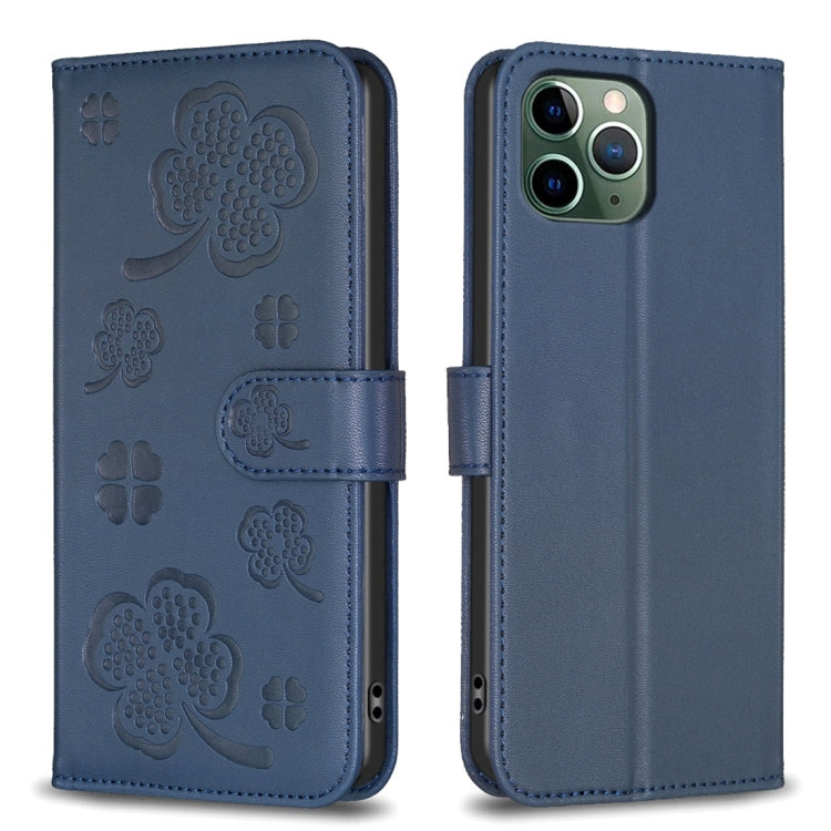 Four-leaf Embossed Leather Phone Case