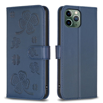 Four-leaf Embossed Leather Phone Case