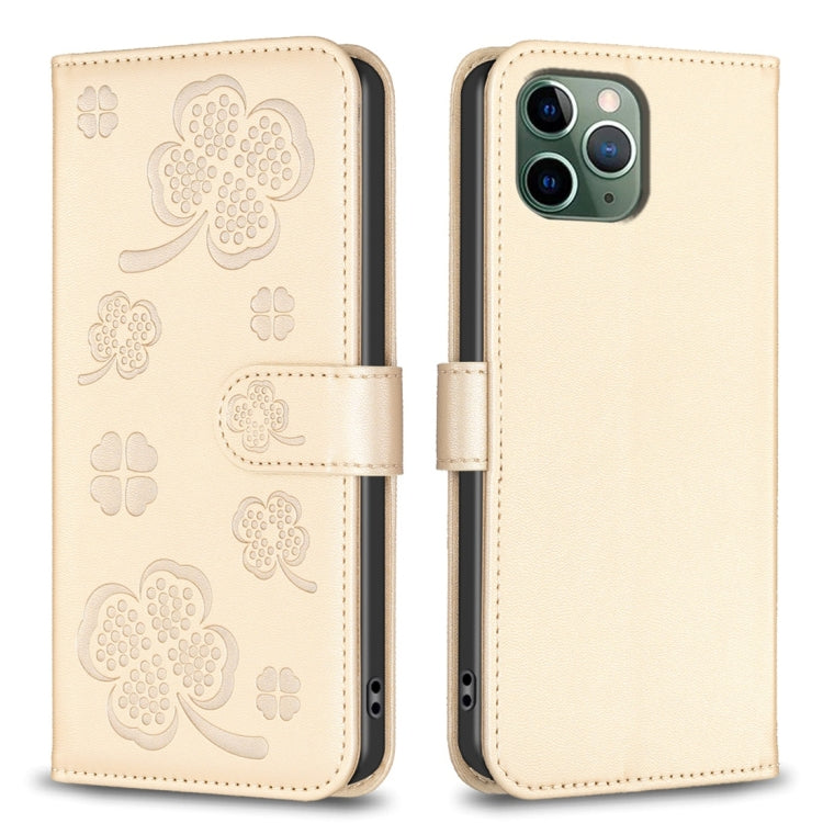 Four-leaf Embossed Leather Phone Case