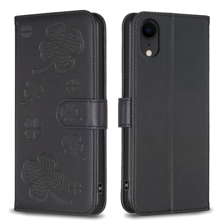 Four-leaf Embossed Leather Phone Case