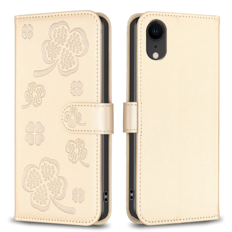 Four-leaf Embossed Leather Phone Case