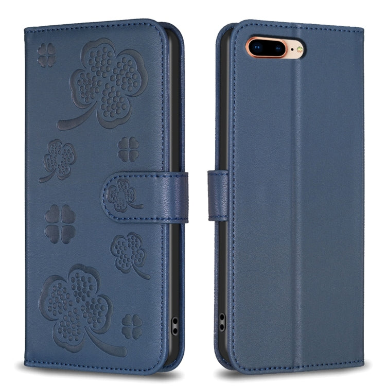 Four-leaf Embossed Leather Phone Case