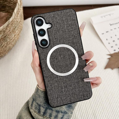 Magsafe Magnetic Ring Cloth Texture Phone Case