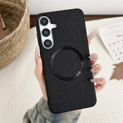 Magsafe Magnetic Ring Cloth Texture Phone Case