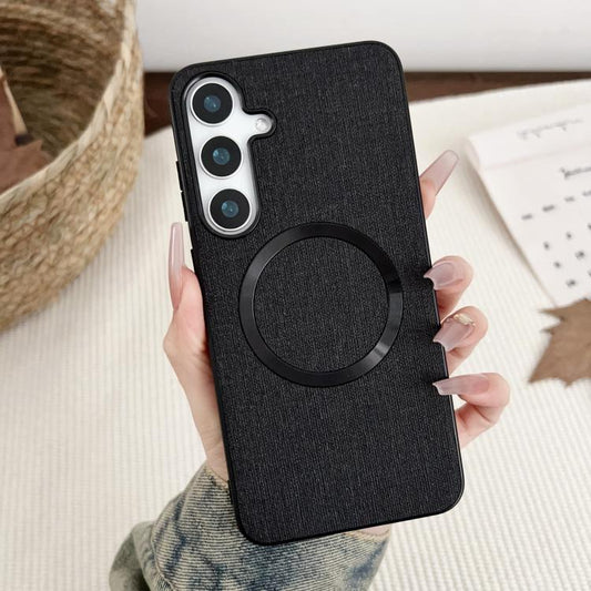 Magsafe Magnetic Ring Cloth Texture Phone Case
