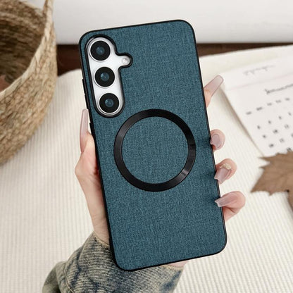 Magsafe Magnetic Ring Cloth Texture Phone Case