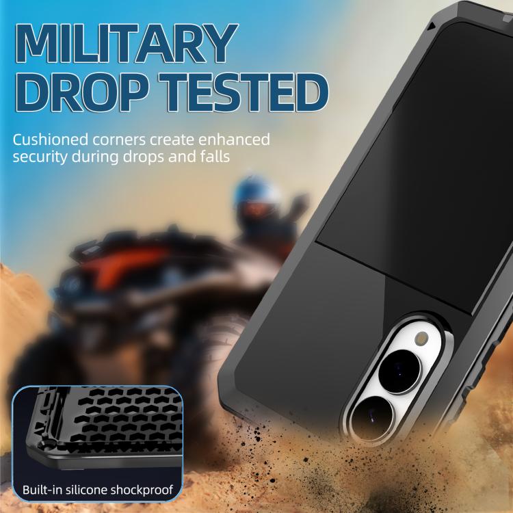 Shockproof Life Waterproof Silicone + Zinc Alloy Phone Case