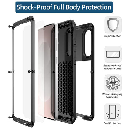 Shockproof Life Waterproof Silicone + Zinc Alloy Phone Case