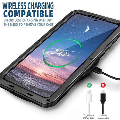 Shockproof Life Waterproof Silicone + Zinc Alloy Phone Case