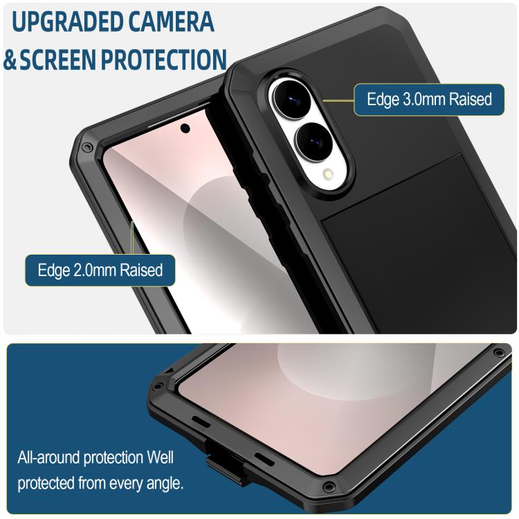 Shockproof Life Waterproof Silicone + Zinc Alloy Phone Case