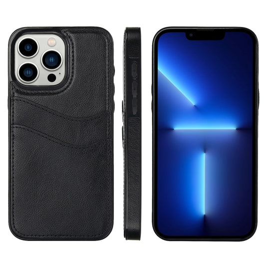 Litchi Leather Skin Card Slots Phone Case