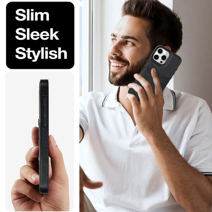 Litchi Leather Skin Card Slots Phone Case