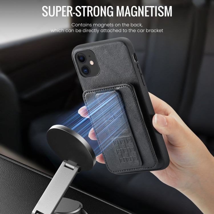 Fierre Shann Oil Wax Cow Leather Card Holder Back Phone Case