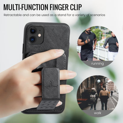 Fierre Shann Oil Wax Cow Leather Card Holder Back Phone Case