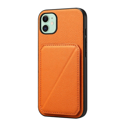 D04 Calf Texture Dual Card Slot Holder Phone Case