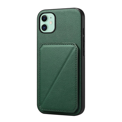 D04 Calf Texture Dual Card Slot Holder Phone Case