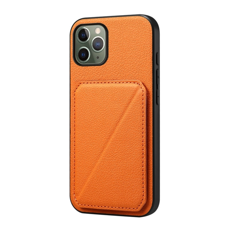 D04 Calf Texture Dual Card Slot Holder Phone Case