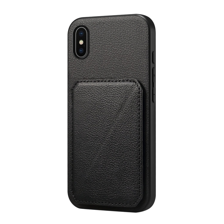D04 Calf Texture Dual Card Slot Holder Phone Case